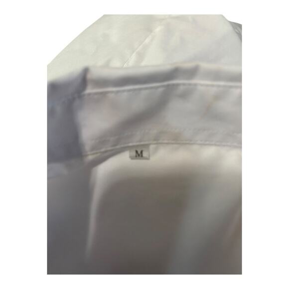 White Women's Button Down Blouse Size M - Picture 3 of 3